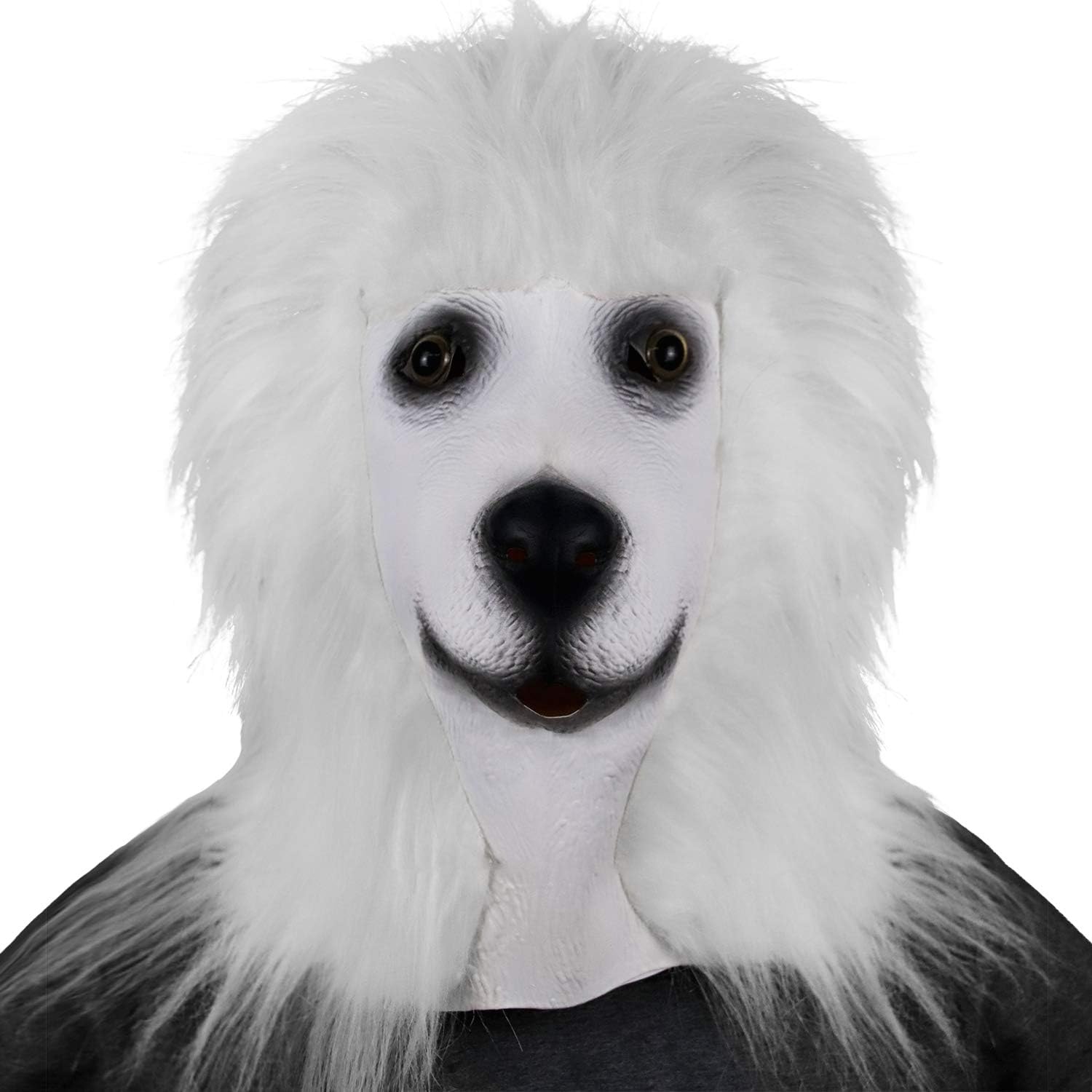 Waylike Deluxe Poodle Dog Mask Halloween Costume Latex