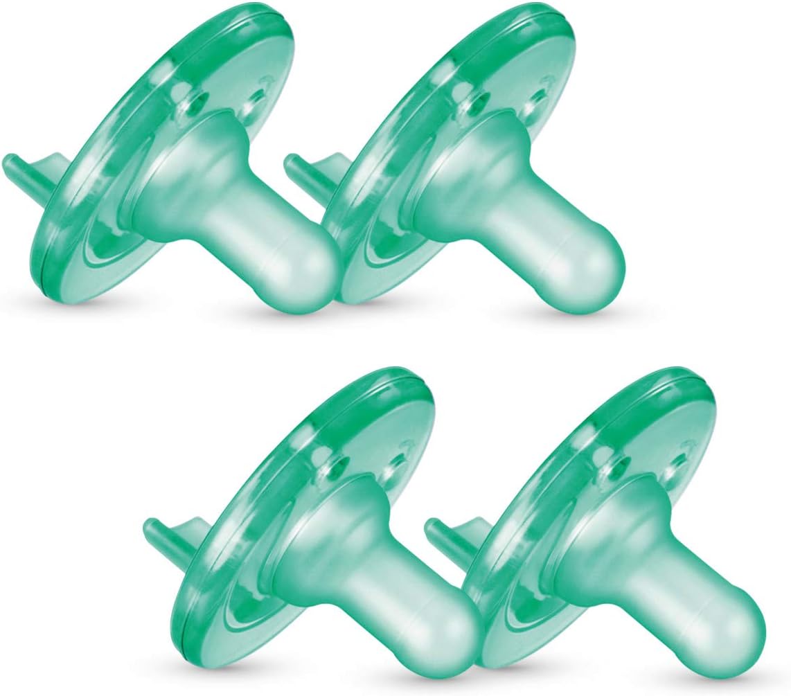 Philips AVENT Soothie Pacifier, 3+ Months, Green, 4 Pack, SCF192/45