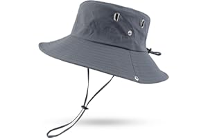 PESAAT Summer Men Fishing Hat UPF 50+ UV Protection Sun Hats for Women Outdoor Wide Brim Bucket Cap