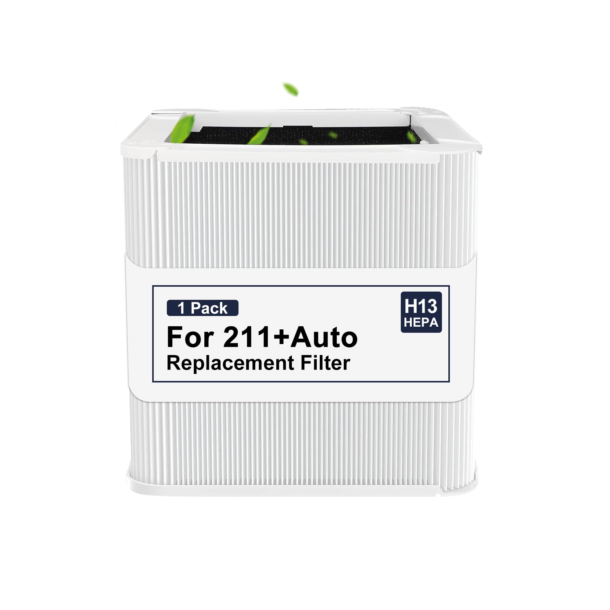 Photo 1 of 211+ Auto Replacement Filter Compatible with Blueair Blue Pure 211+ Auto Air Purifier, 2-Stage Filtration System, H13 True HEPA and Activated Carbon, White