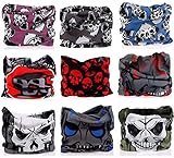 Kingree 9PCS Headwear, Womens and Mens Headband, Guys Sweatband & Sports Head Tie for ATV/UTV riding, Outdoor Magic Scarf, Bandanna Headwrap