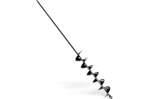 SYITCUN Auger Drill Bit for Planting, 1.5"x30" Heavy Duty Garden Auger, Post Hole Digger & Bulb Planter Tool, Black Earth Aug
