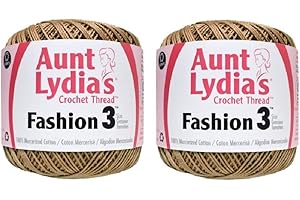 Aunt Lydia's Crochet Thread - Size 3 - (2-Pack) Copper Mist