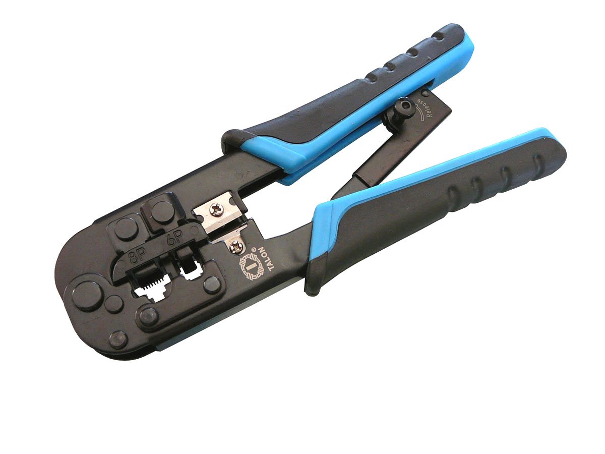 KALEA-INFORMATIQUE RJ45 / 8P8C - RJ12 / 6P6C - RJ11 / 6P4C Plug Crimping Tool - with Rack