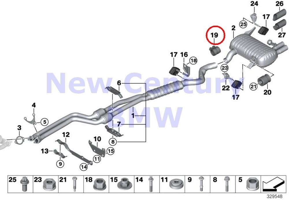 4 X BMW Genuine Exhaust System Clamping Bush D=65MM 525i 528i 530i 323Ci 323i 328Ci