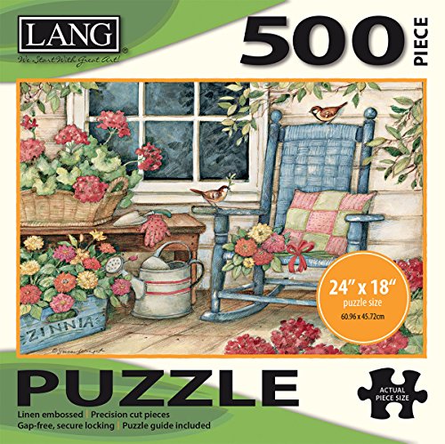 LANG - 500 Piece Puzzle -"Rocking Chair", Artwork by Susan Winget - Linen Finish - 24' x 18' Completed