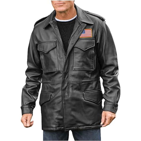 Amazon.com: MERCH ATTIRE US Army Leather M65 Field Jacket Men