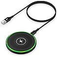 Samsung Wireless Charger Fast Charging Pad Wireless Phone Charger Android Charger Pad Station for Samsung Galaxy S25 S24 Ultra S24+ S24 S23 S22 S21 S20,Charging Pad for iPhone 16 Pro Max Plus 15 14 13