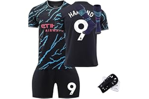 FZQTS Manchester Home Away Kids Soccer Jersey Kit Shorts Socks Knee pads Set Youth Sizes For Boys Girls Adults