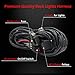 4 Lead LED Rock Lights Wiring Harness, Ampper LED Wiring Harness for LED Pods and Work Lights with Fuse 12V 40A Relay Waterproof On Off Rocker Switch