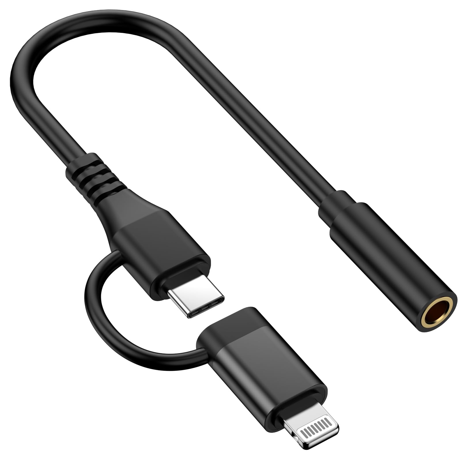 Lightning to 3.5 mm Headphone Jack Adapter,iPhone Headphones Aux Dongle