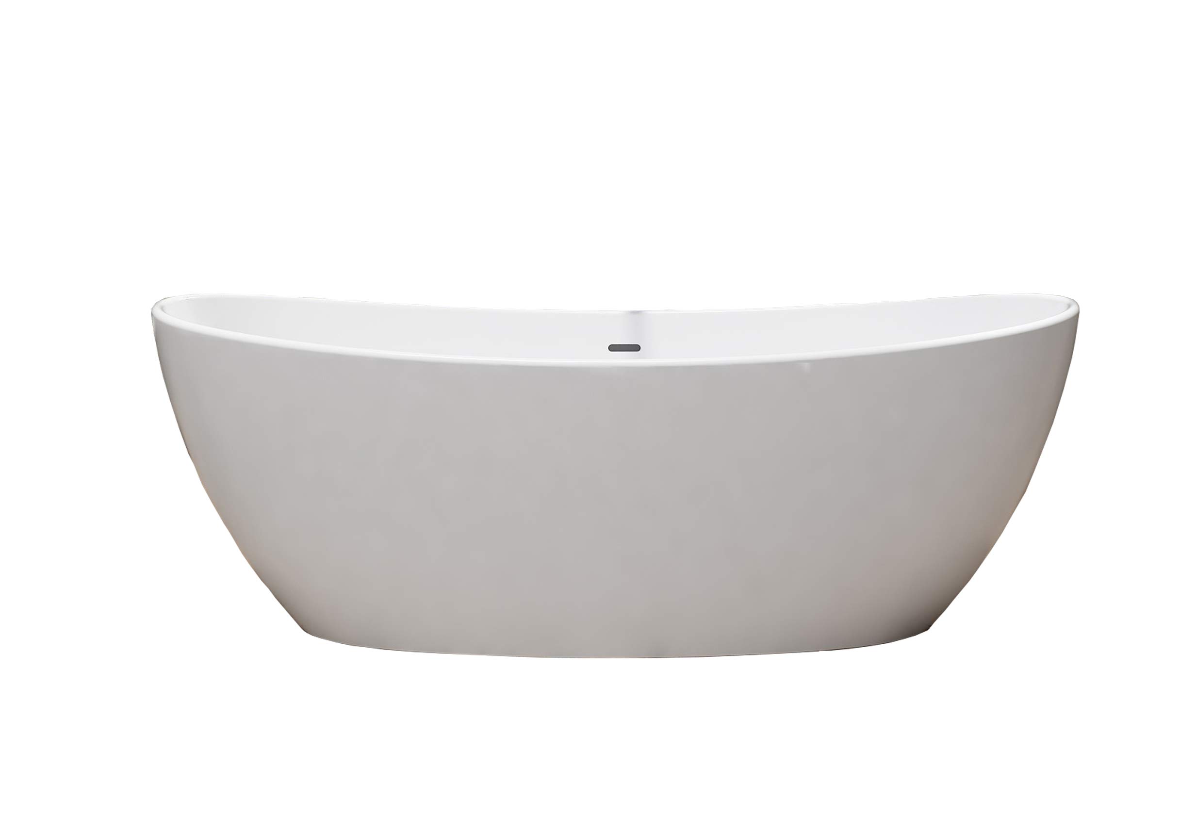 Buy Avalon 59" Stone Resin Modern Freestanding Solid Surface Bathtub