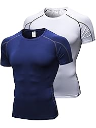 2/3 Pack Men's Compression Shirts Short Sleeve