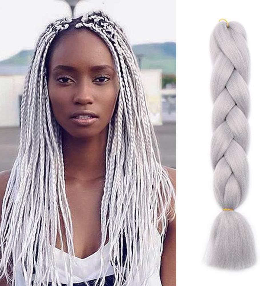 Extension Twist Hair Braiding Hair For Lady Long Braids White Amazon Co Uk Beauty