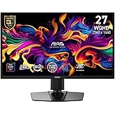 MSI MAG 272QP QD-OLED X24 27-inch 2560 x 1440 (QHD) Gaming Monitor, 240Hz, Adaptive-Synch, HDR Ready, HDMI, VGA Port,VESA Mou