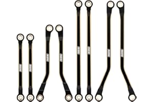 INJORA 46g Black Coating Brass High Clearance Links Set for TRX4M High Trail K10 F150 1/18 RC Crawler Upgrade (4M-97BK)