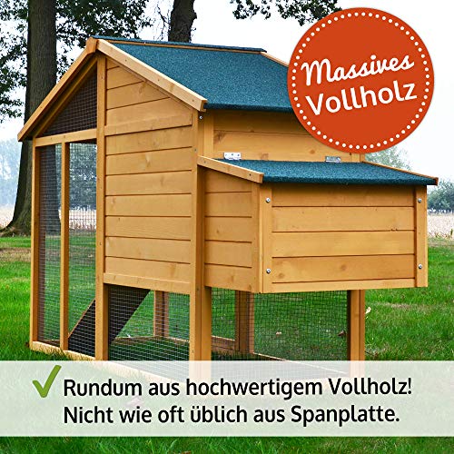 hochwertige Hühnervoliere mit Nistkasten - aus massivem Vollholz und stabilem Draht - Hühnerstall schnell zu reinigen… – Bild 7
