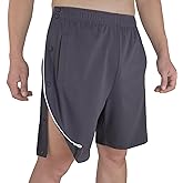 Tear Away Shorts for Men Post Surgery Snap Knee Leg Hip Surgical Leg Side Open Pants