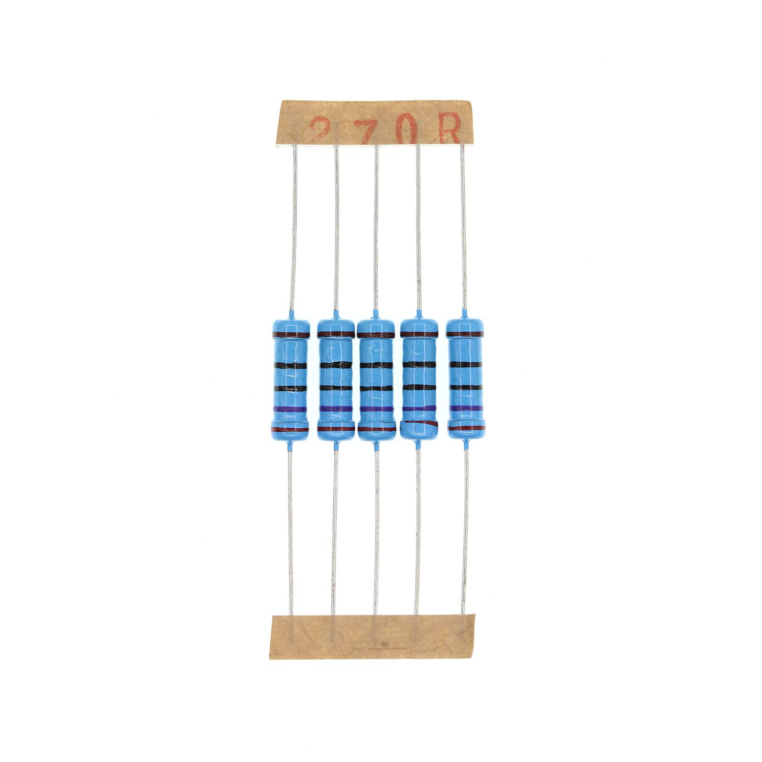 HUABAN 50PCS 2 Watts 2W 270R 270 Ohm 1% Metal Film Resistor