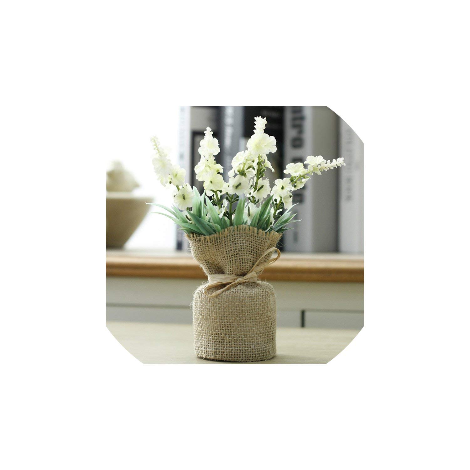 Juego de Flores Artificiales para Nevera con Maceta de Lavanda y ...