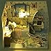 Flever Dollhouse Miniature DIY House Kit Creative Room with Furniture and Glass Cover for Romantic Artwork Gift(Oceangoing Voyage of Summer)