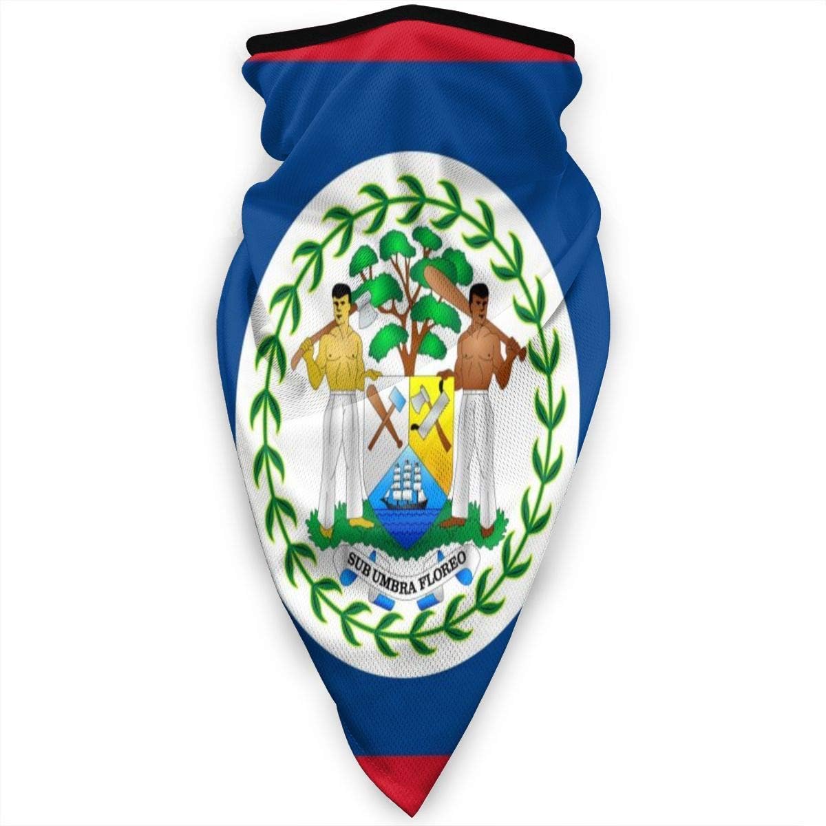 Belize Flag Neck Warmer Windproof Balaclava Full Face Mask Unisex Sun-Proof Head Scarf Dust-Proof Neck Cover Hood for Outdoor Sport Black