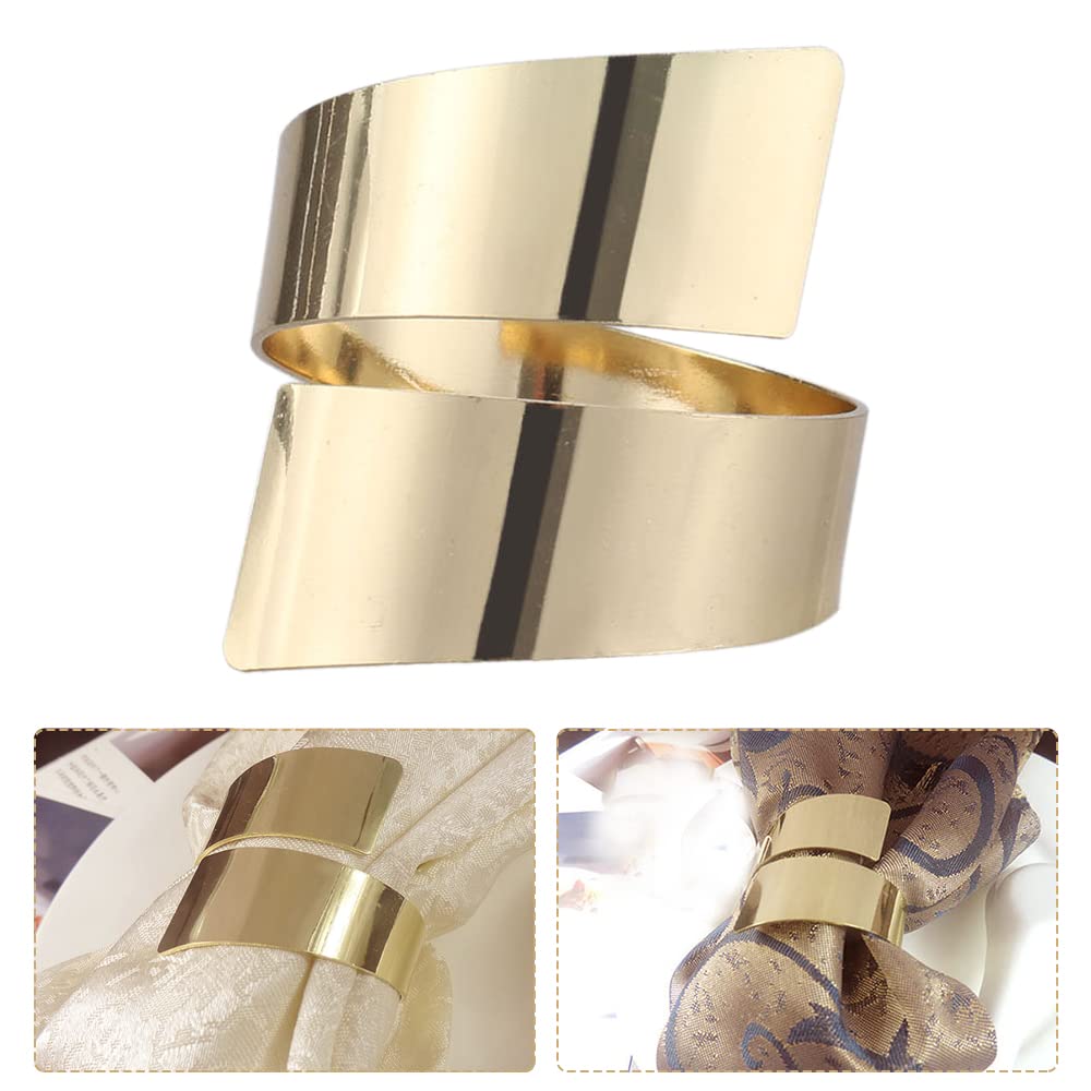 Mtsooning 6PCS Gold Christmas Napkin Ring,Irregularly Shaped Napkin Holders for Christmas Lunch Holiday Dinners Parties Thanksgiving Party Wedding Adornment Table Decoration Accessories