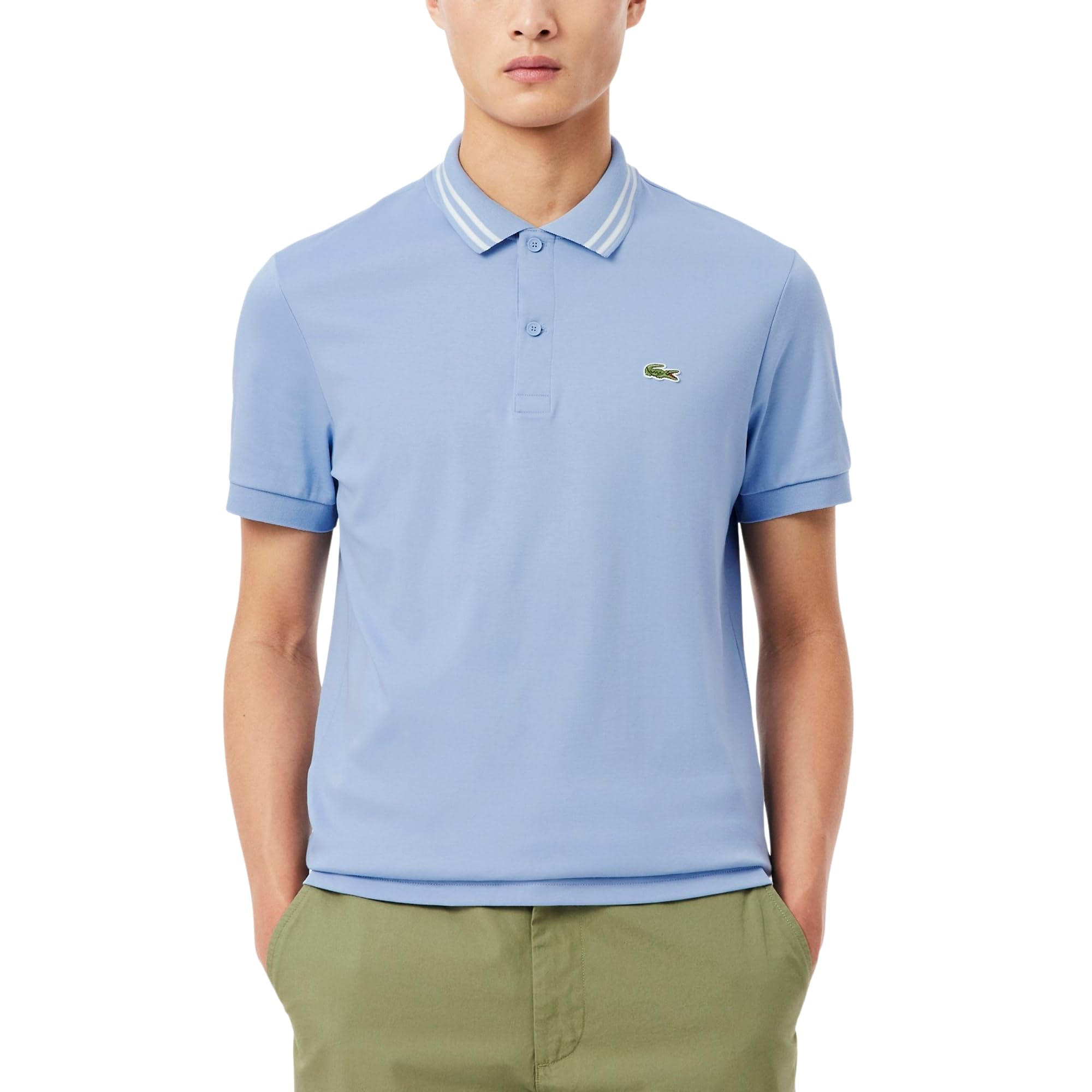 Lacoste Men’s Regular Fit Cotton Pima Interlock Polo Shirt, Aphylla, Medium