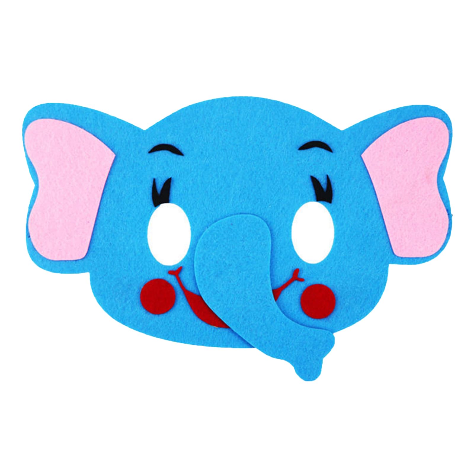 Jtnohx Felt Animal Masks, 10 Pcs Halloween Mask for Kids, Animal Costume for Birthday Party Supplies (Elephant Mask)