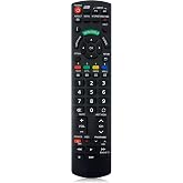 Repalcement Universal Panasonic TV Remote Control Works for All Panasonic Plasma Viera HDTV 3D LCD LED TV/DVD Player/AV Receiver - No Program Needed