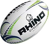 Rhino Cyclone Rugby Ball White Size 5 Hand Stitched Three-Ply Latex Bladder view 3