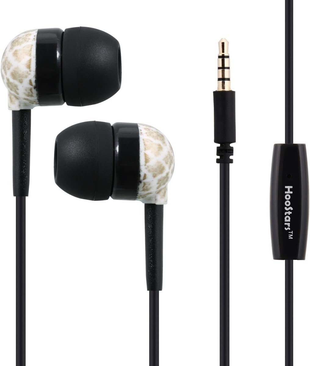HooStars HS101G High Quality Strong Bass In Ear Earphones Earbuds Headphones With Microphone , For PS4 / Mobile / Tablets / Laptop PCsP (gold)