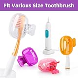 Fowecelt Toothbrush Covers - 4Pcs Electric Manual Cap for Travel & Home view 3