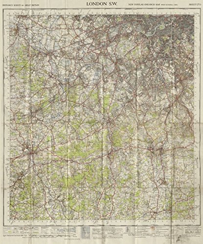 London Sw Sheet 170 Thames Valley Surrey Guildford Ordnance Survey - london sw sheet 170 thames valley surrey guildford ordnance survey 1945 old antique vintage map printed maps of london amazon co uk kitchen home