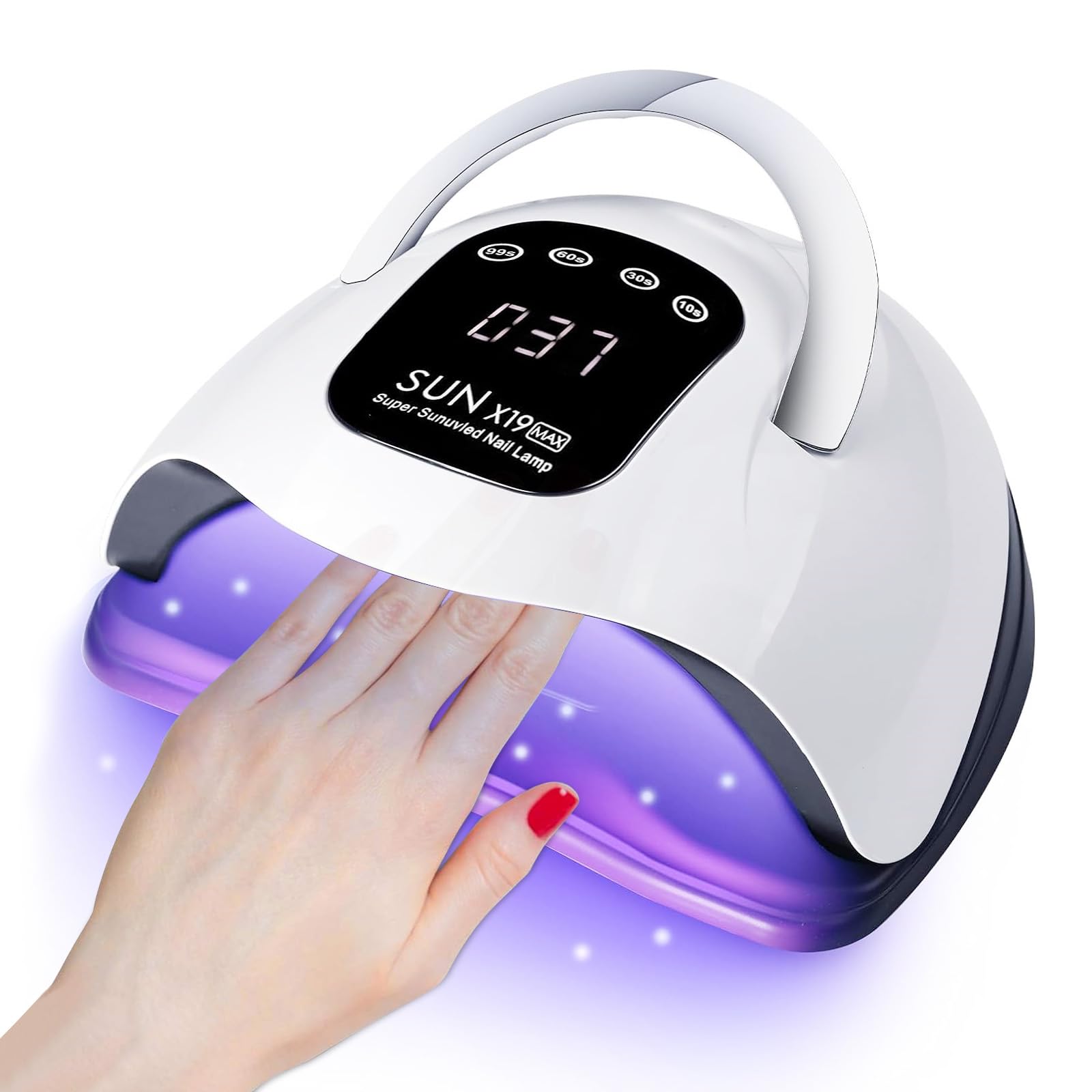 BEENLE UV LED Nail Lamp 320W, Fast Nail Dryer Nail Curing Light with 72 Led Beads, LCD Touch Screen, 4 Timer Setting, Auto Sensor, High Temperature Protection