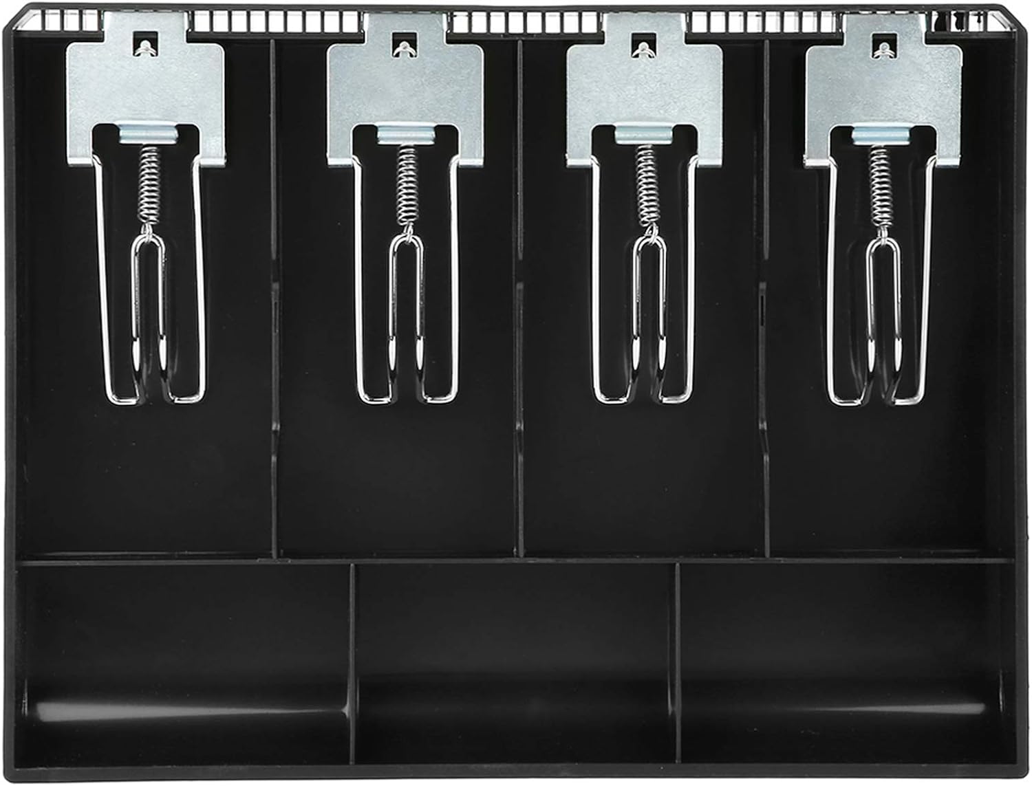 thumbnail image 2 of Cash Register Drawer Insert Tray - 4 Bill & 3 Coin Compartments With Spring Clip 2 of 4