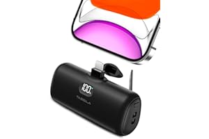 Taegila Small Portable Charger iPhone 5000mAh with Built in Cable and Metal Stand, MFi Certified Compact Power Bank with LCD Display & LED Light for All iPhone Series 14/13/12/11/XR/X/SE/8/7/6ProMax