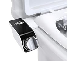 BASSTOP Bidet Toilet Seat Attachment, Dual Nozzle Bidet Attachment, Ultra-Slim Bidet Sprayer for Toilet with Adjustable Water