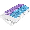 EZY DOSE Weekly (7-Day) AM/PM Pill Case, Medicine Planner, Vitamin Organizer Box, Small Pop-out Compartments, 2 Times a Day, 