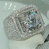 Meolin Stainless Steel Vintage Diamond Gemstone Domineering Ring