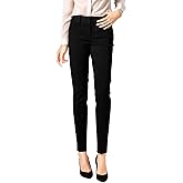 SATINATO Women's Straight Pants Stretch Slim Skinny Solid Trousers Casual Business Office