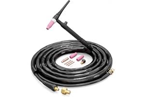 FEIFANKE TIG Welding Torch, WP-17V Air-Cooled TIG Welding Torch with 10-25mm² Quick Connector 35-50mm² Adapter, 13 FT Gas Hose for FEIFANKE MIG135 ARC200 ARC160