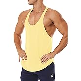ROWILUX Men's Workout Quick Dry Soft Gym Bodybuilding Stringer Tank Tops