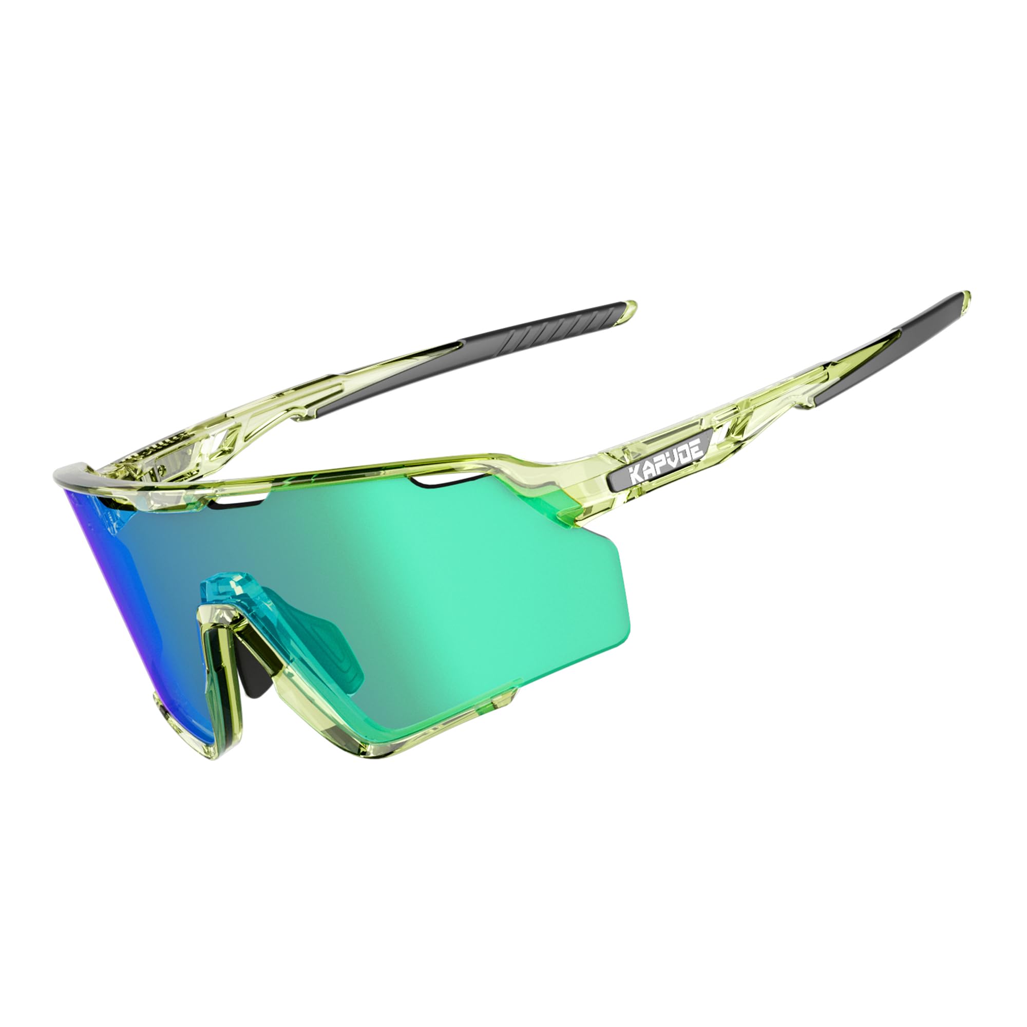 KAPVOE Polarized Cycling Glasses Sport Sunglasses MTB BMX Men Women Ride Bike Bicycle Running Golf Hiking Volleyball Tennis Driving Fishing Softball Mountain Riding 08