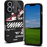 CHBSHENG Cool Design Phone Case for iPhone 16 Case for Boys Men Street Aesthetic Shockproof Basketball Sneaker Sports Designer Cases Compatible with iPhone 16 Black