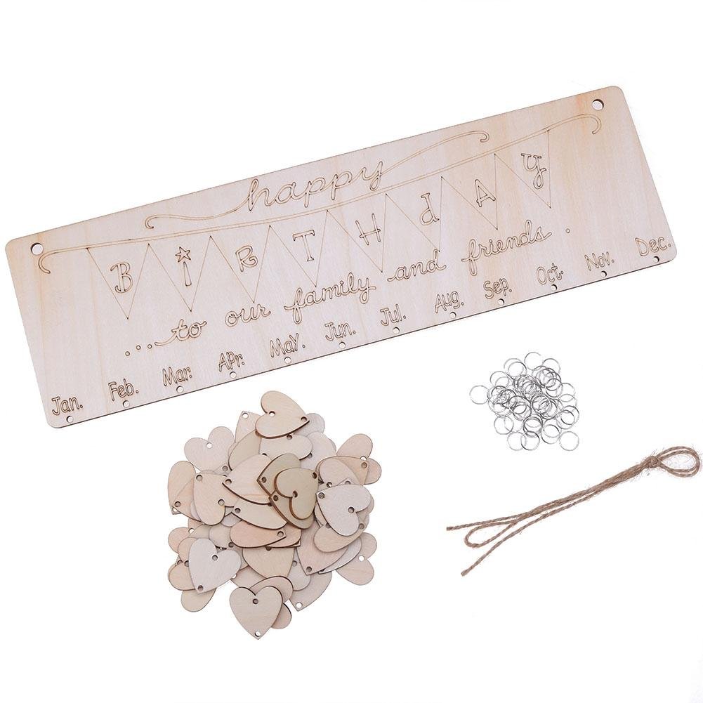 Calendriers Muraux Mignon En Bois Joyeux Anniversaire Theme Calendrier Tableau Special Dates Planner Sign Fournitures De Bureau Groupisd Com