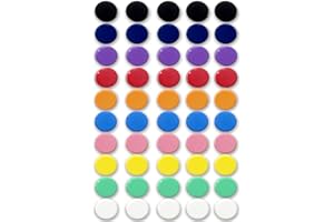 Qualsen Fridge Magnets, 50pcs Round Small Magnets for Whiteboards, Strong Magnets Heavy Duty Mini Magnets Aimant Frigo Cute M