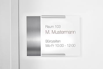Türschild Topas (Büro, Office, Praxis, Verwaltung) - Acryl und Aluminium (160 x 120)