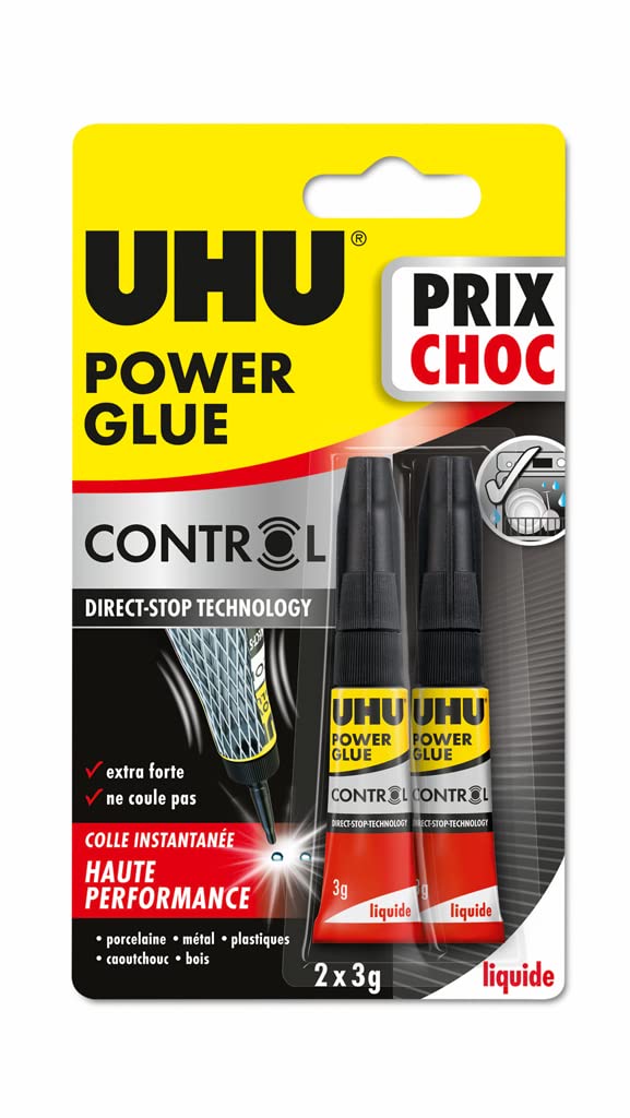 UHU Power Glue Liquid Control Price Shock Tubes 2x3g