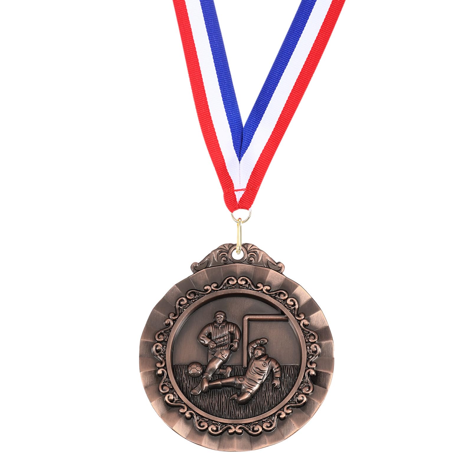 PATIKIL 2.5" Bowling Prize Award Medals, 1Pcs 3rd Place Winner Medallion with Neck Ribbon for Tournament Competition Party Favor Sport, Gold